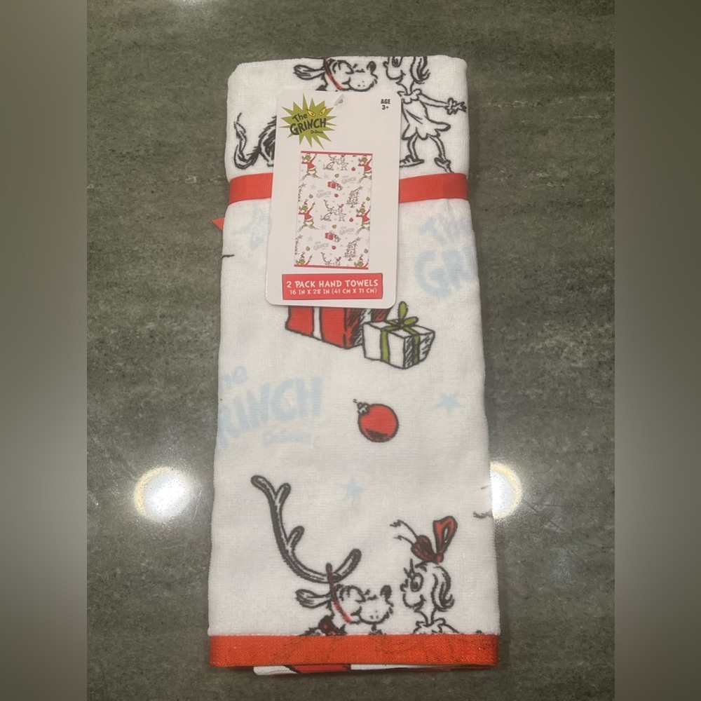 New 2Pk Grinchmas Kitchen Towels 16X28